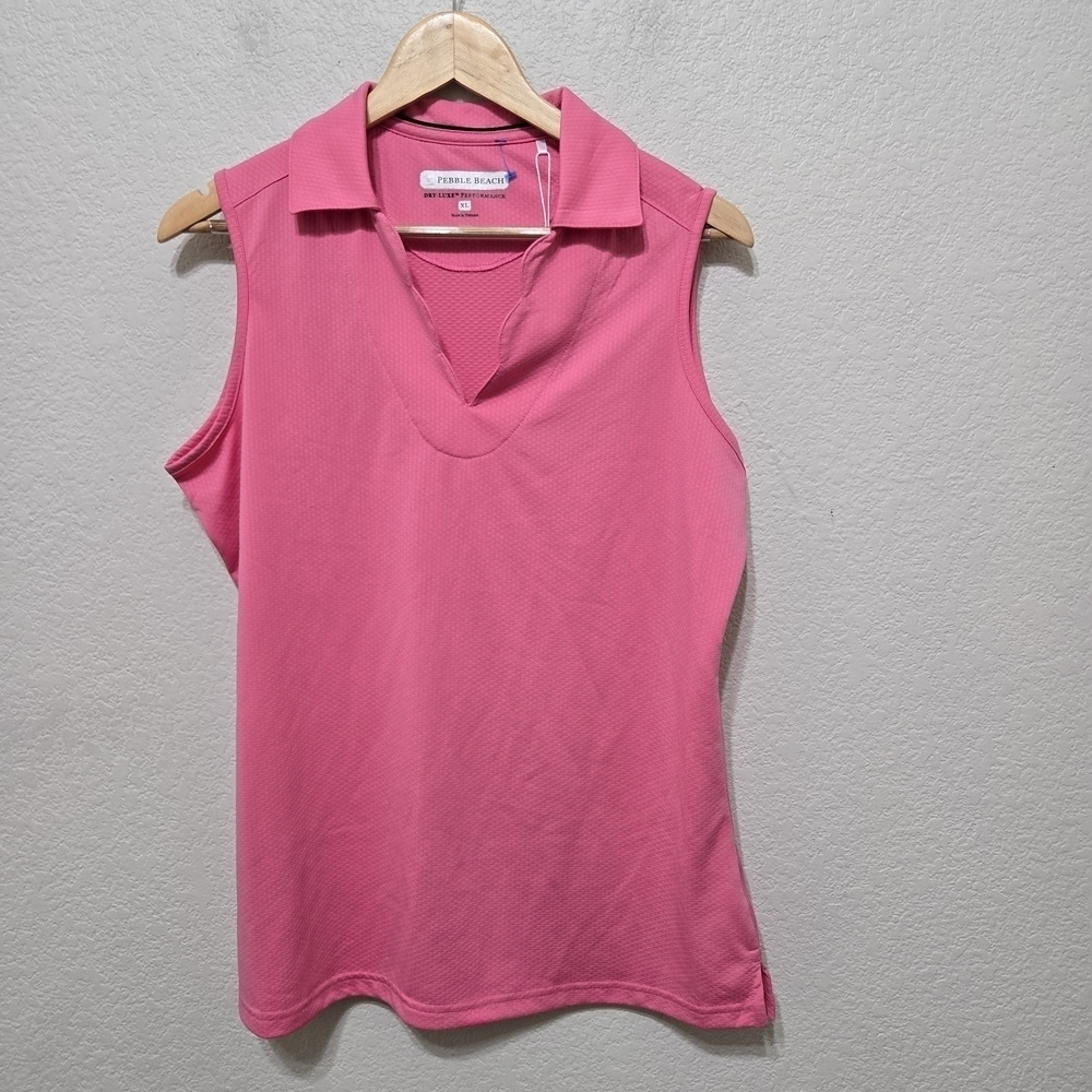 NWT Pebble Beach Pink Sleeveless Top Size XL
